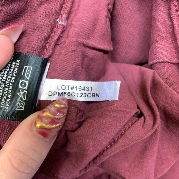 Dear John Womens 28 Vivian Super Flare Jeans Rust Red High Rise Denim Raw Hem - Picture 13 of 16